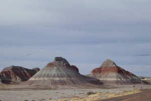 Teepees on painted desert